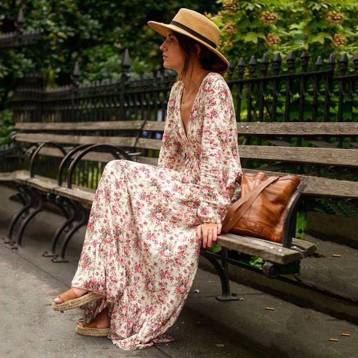 Robe Longue Fleurie Bohème – Image 3