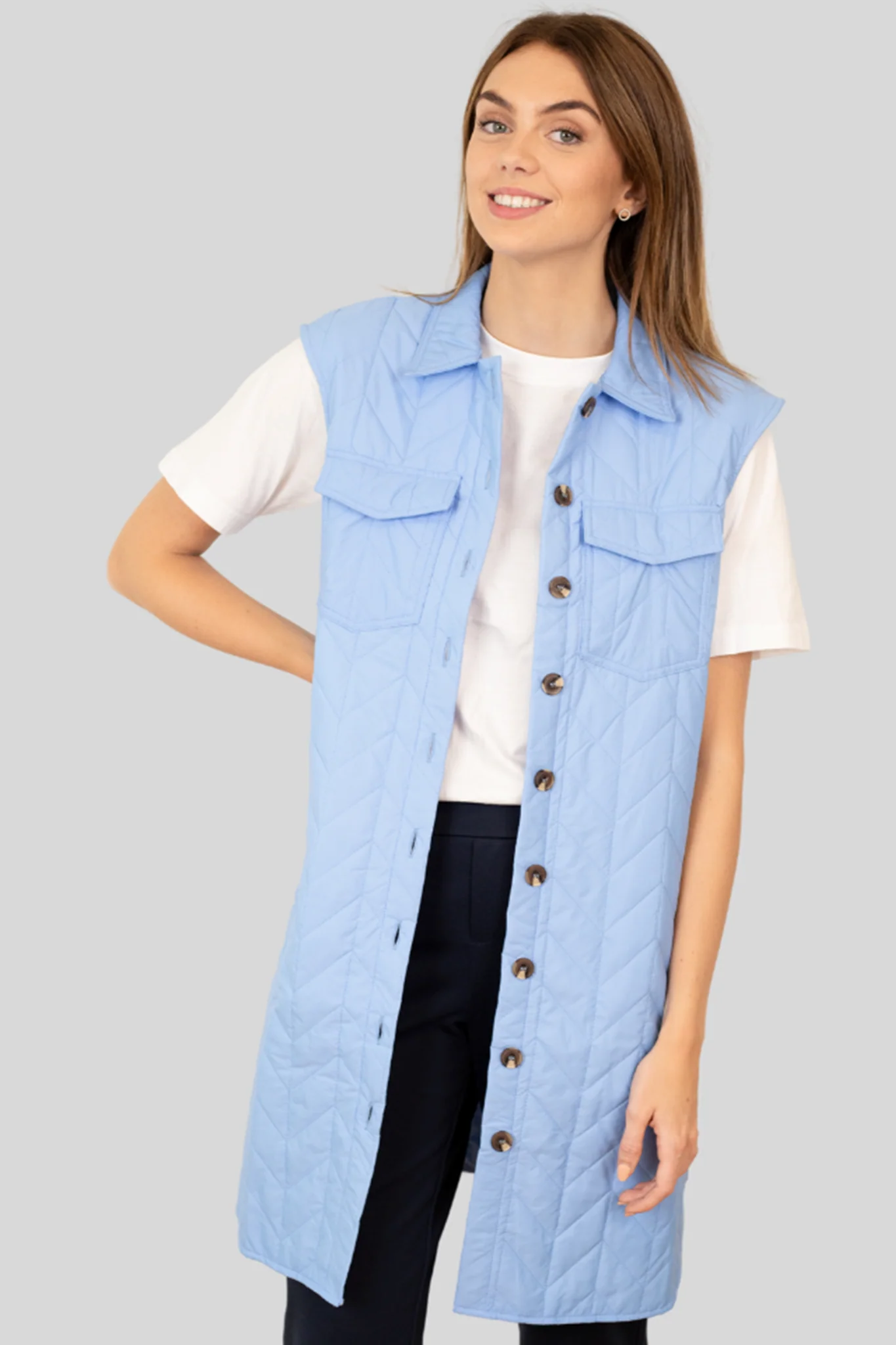 Magda Lang matelash gilet - Hortensia