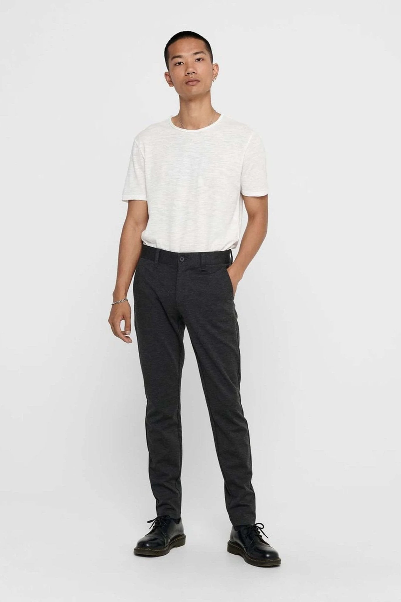 Mark Pants - Gris foncé (pantalon extensible) – Image 3