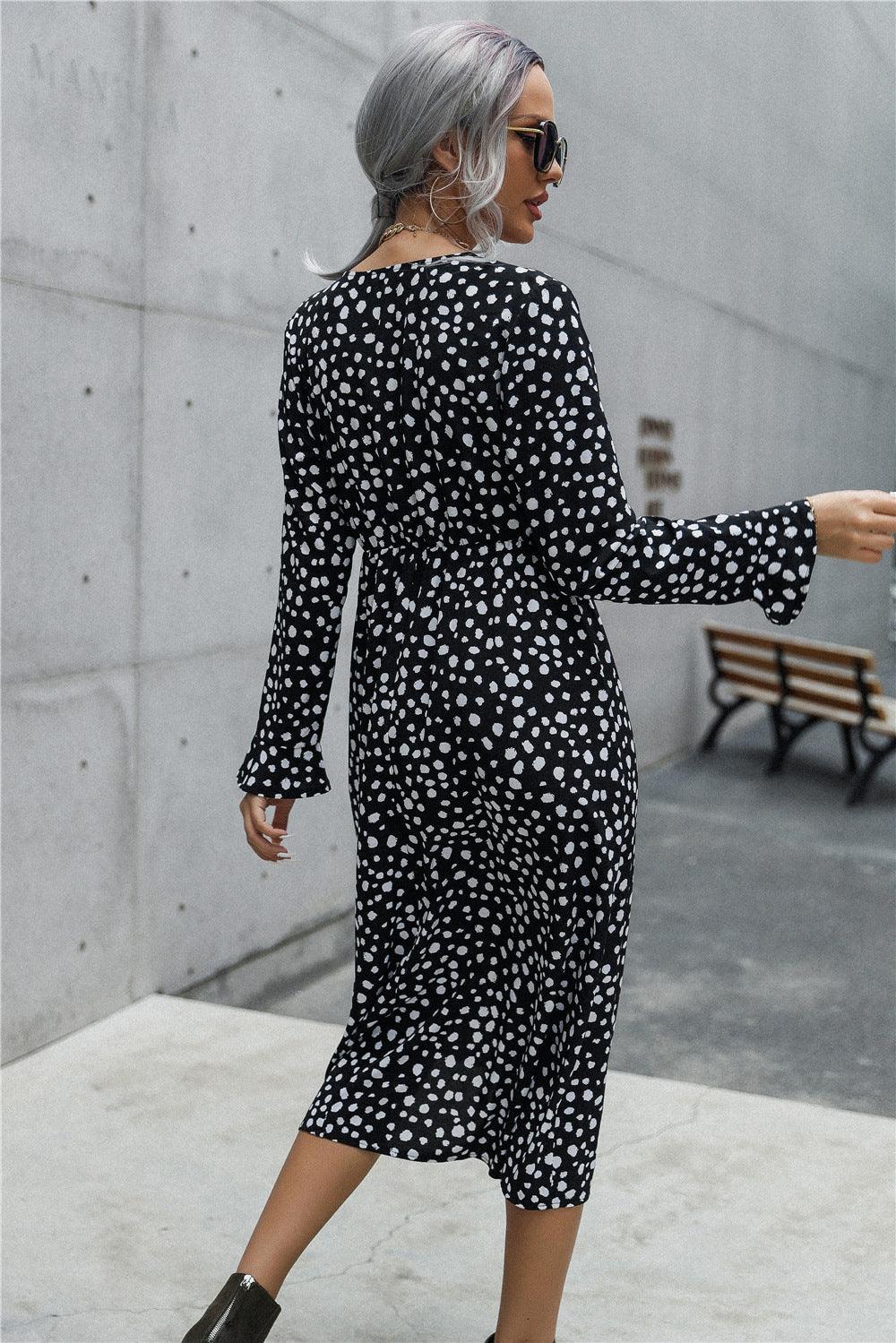 Robe Noire À Pois Pour Femme – Image 8