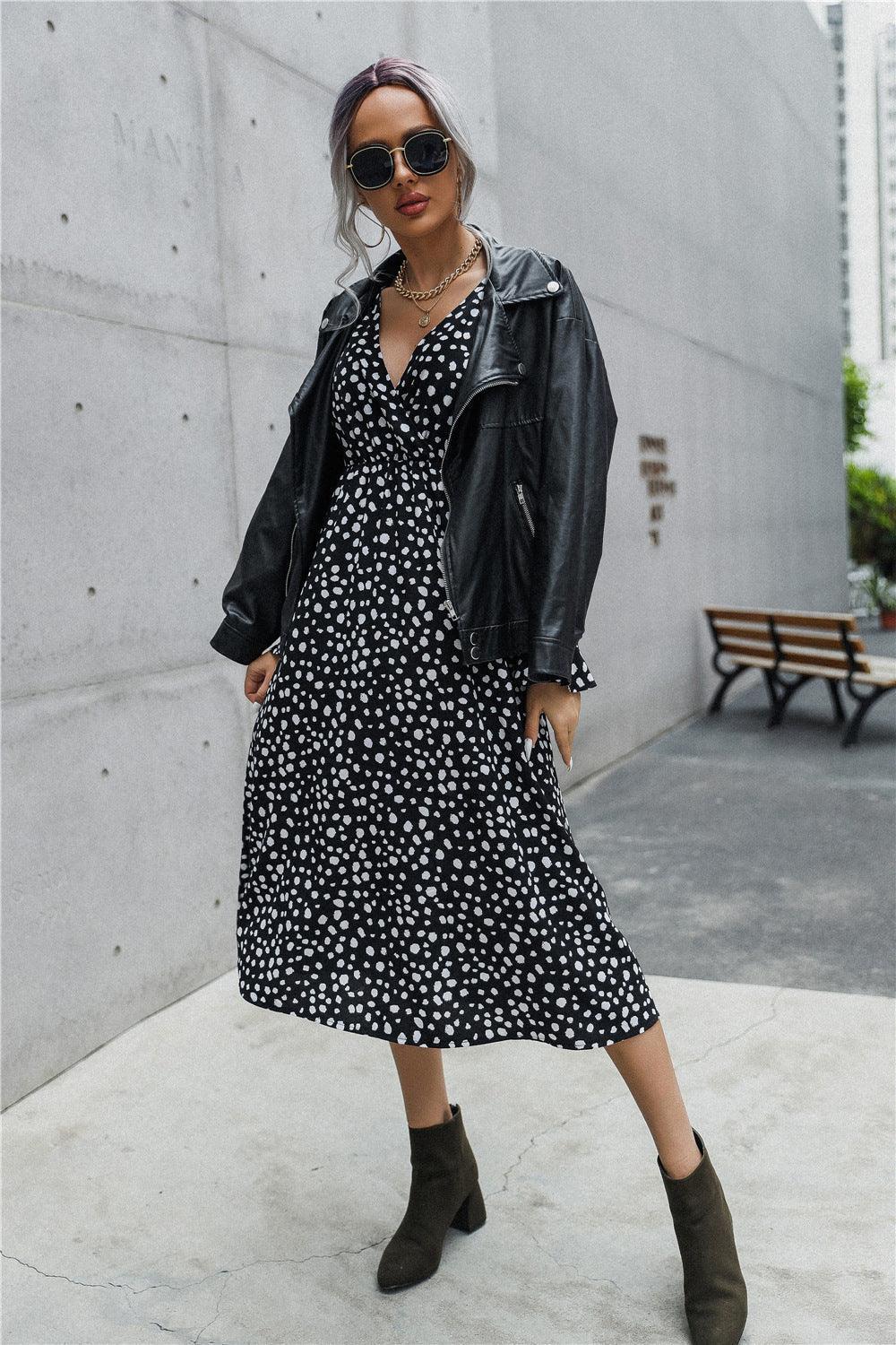 Robe Noire À Pois Pour Femme – Image 5