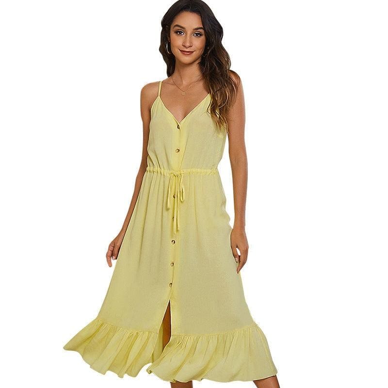 Robe Jaune Clair À Volants – Image 5