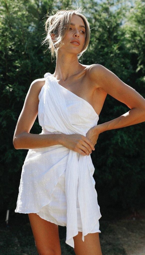 Robe Blanche Asymétrique – Image 5
