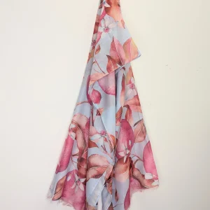 Foulard Imprimé Citrons et Fleurs