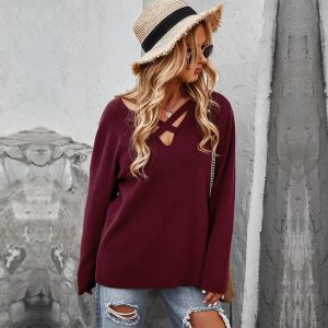Pull Bohème A Lacets