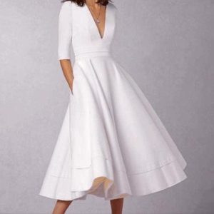 Robe Blanche Longue Bohème Mariage