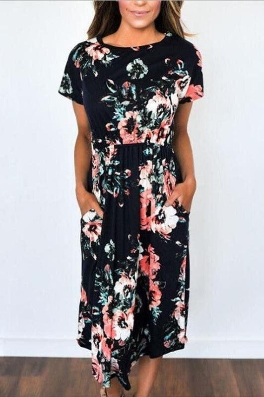 Robe Longue Bohème Noire Style Bohème