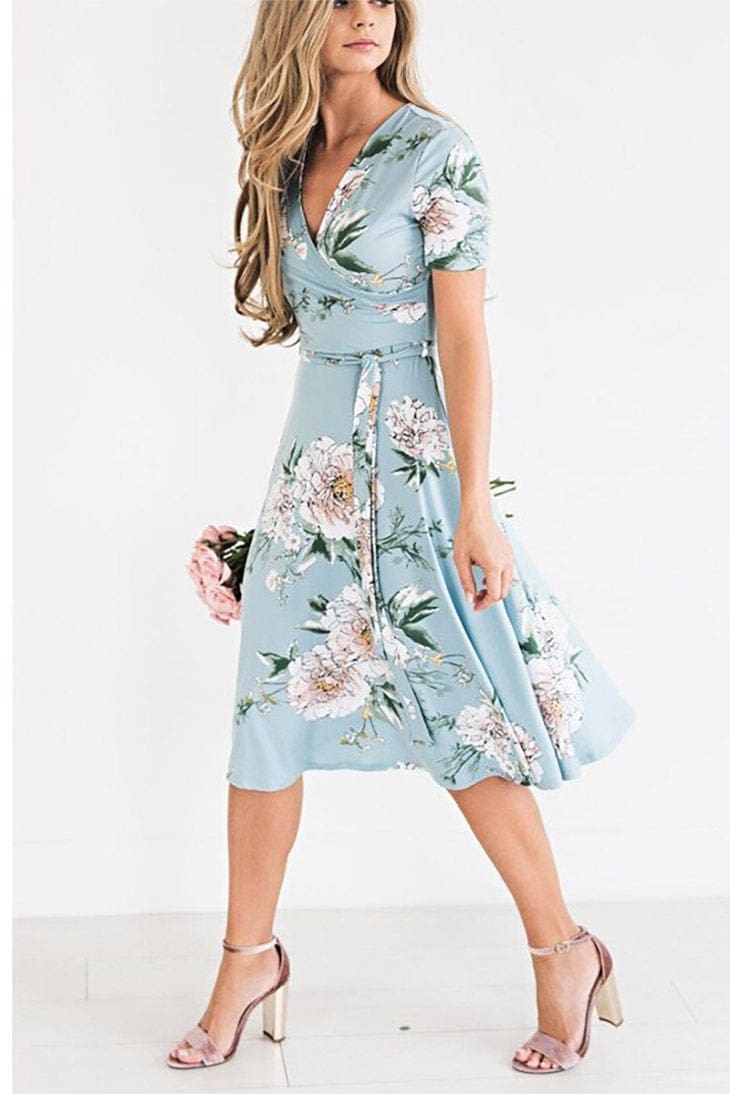 Robe Bohème Bleu Ciel – Lorette