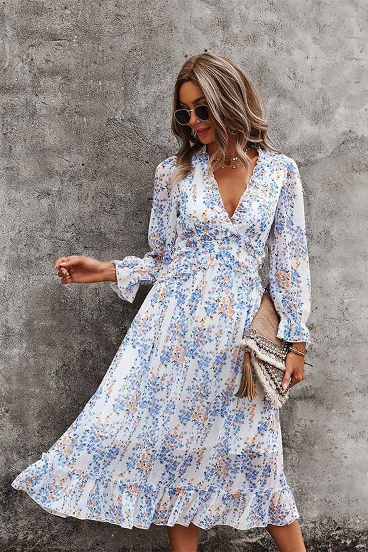 Robe Bohème Chic Automne – Goldie