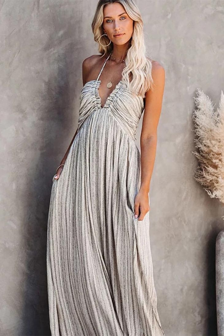 Robe Bohème Grise – Capucine