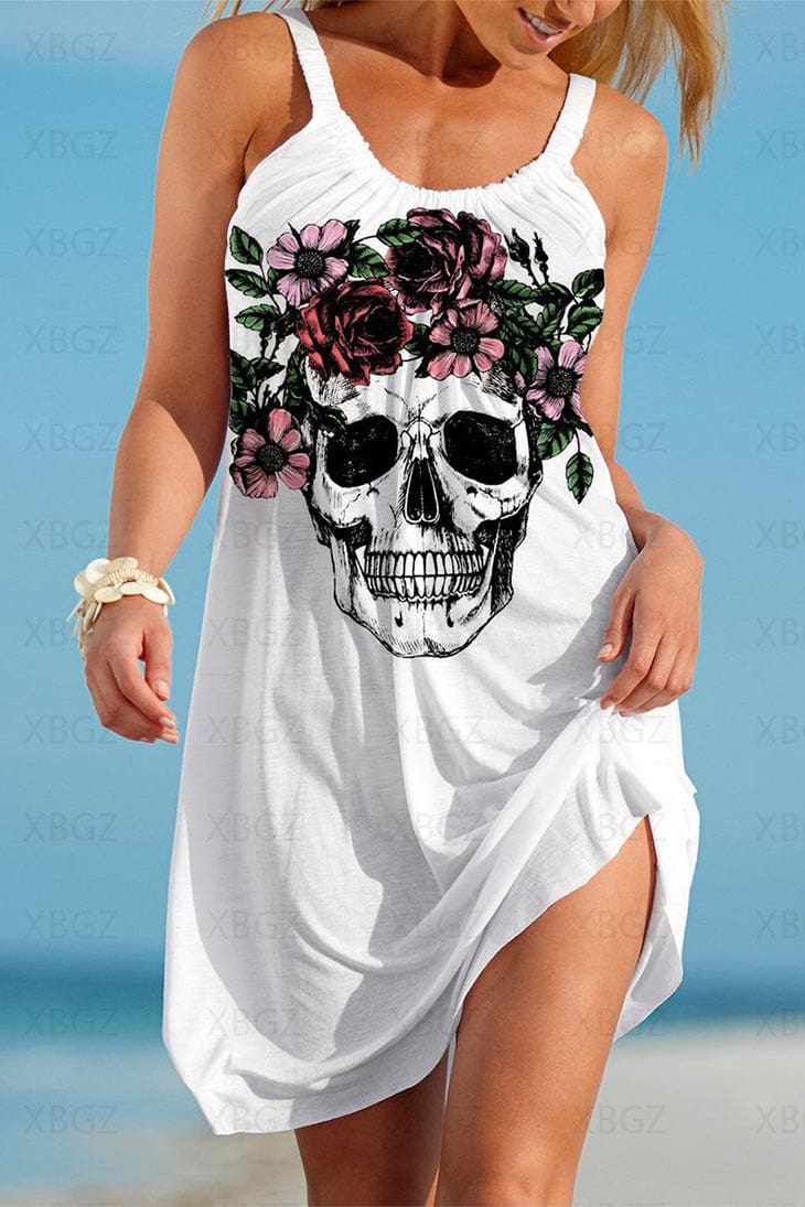 Robe Bohème Tête de Mort – Opal