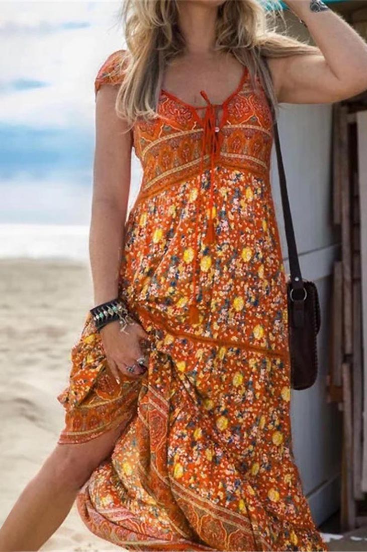 Robe Bohème Violette – Audeline – Image 4