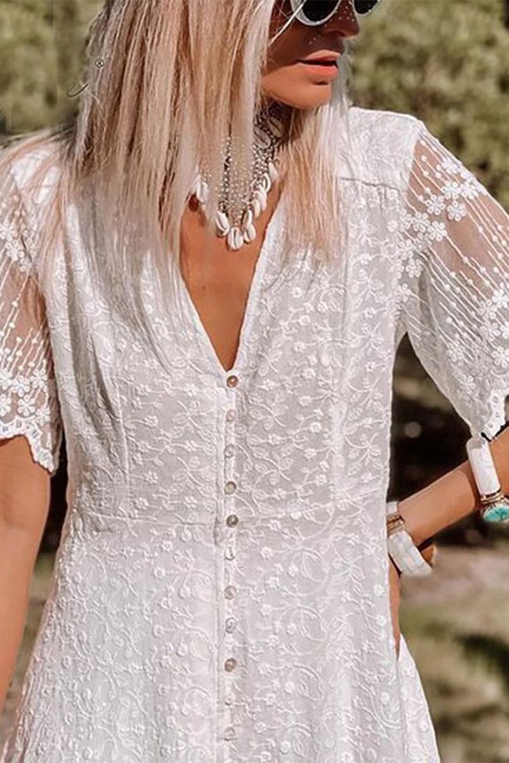 Robe de Mariée Bohème Mi Longue – Shannon – Image 4