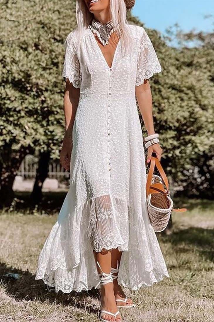 Robe de Mariée Bohème Mi Longue – Shannon – Image 2