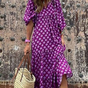 Robe Longue Bohème Violette – Garance