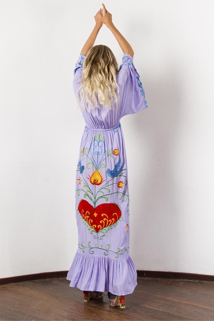 Robe Longue Col V Bohème – Ella – Image 6