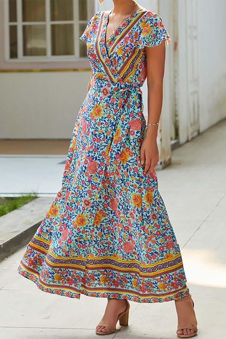 Robe Longue Effet Bohème – Gigi