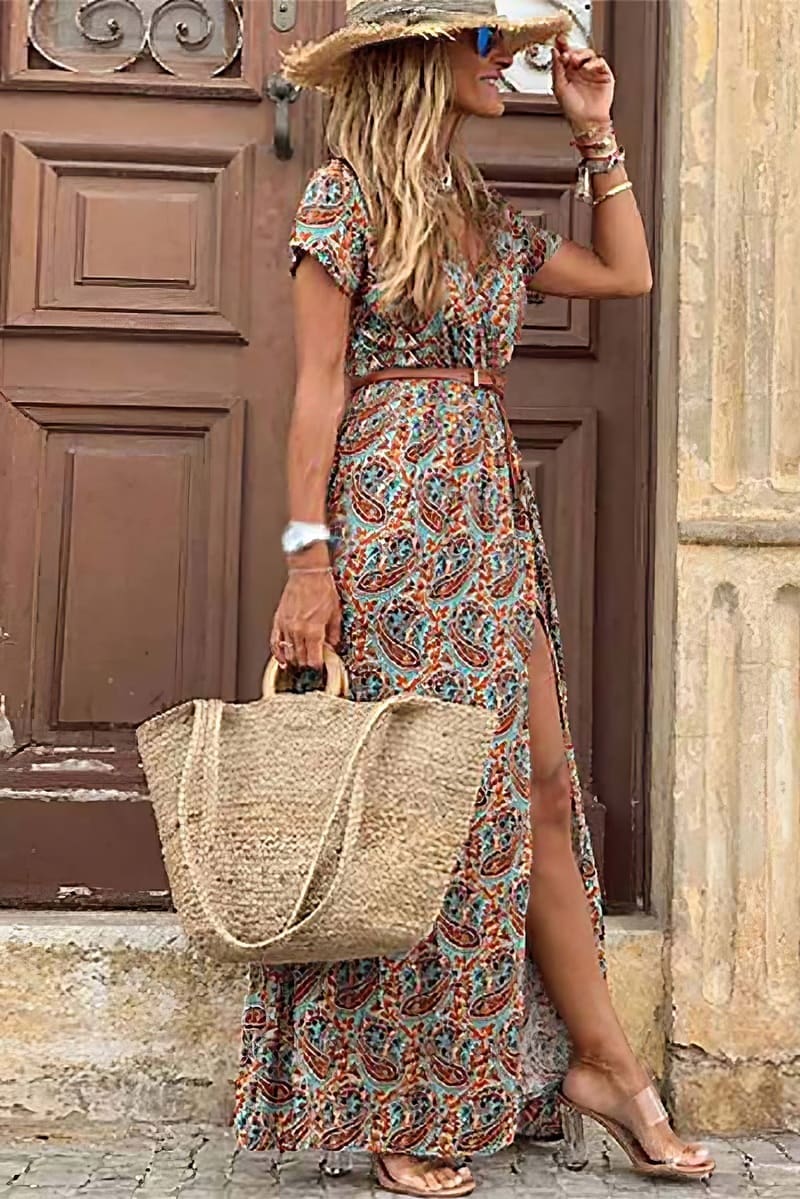 Robe Longue Fendue Bohème – Aimée