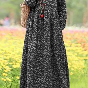 Robe Longue Manche Longue Bohème – Albane