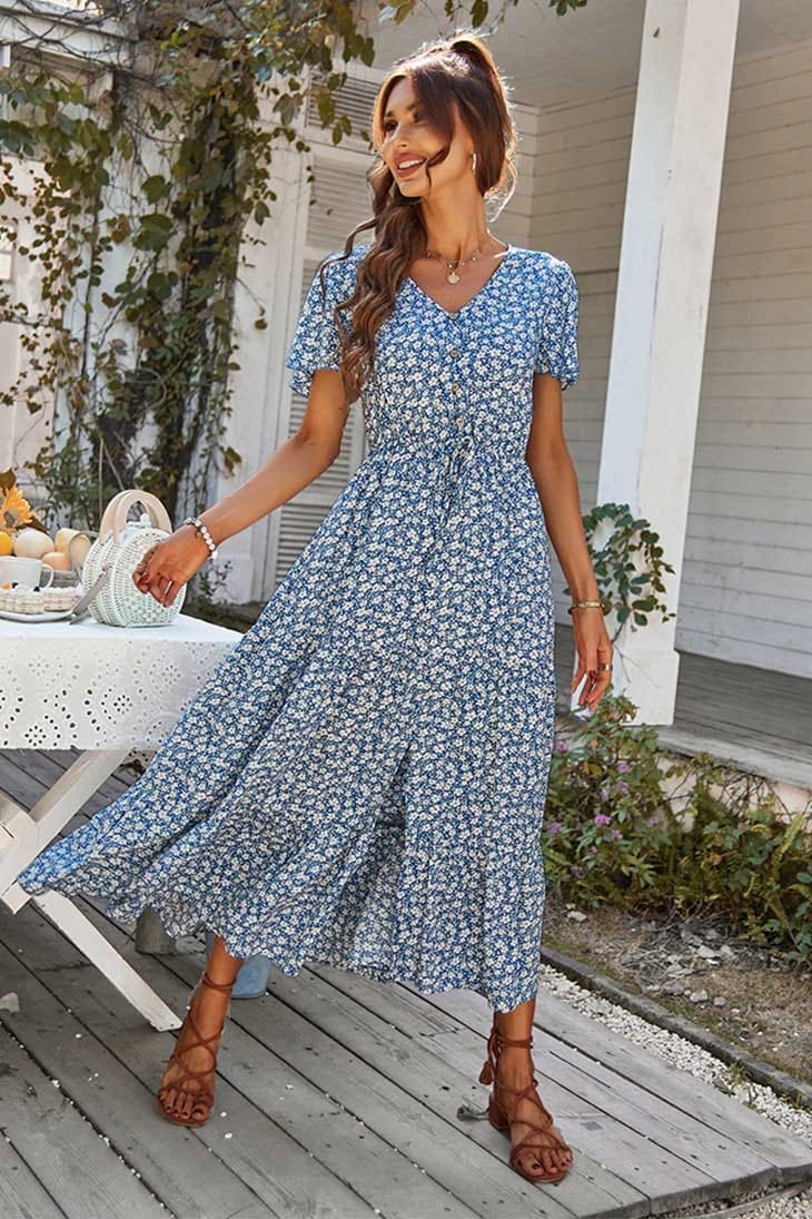 Robe Longue Vintage Bohème – Léopoldine – Image 5