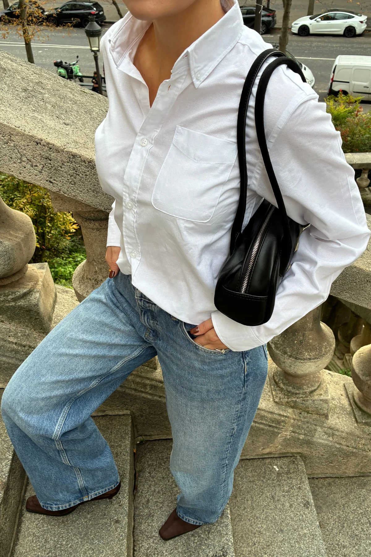 Boyfriend Oxford Shirt - White – Image 4