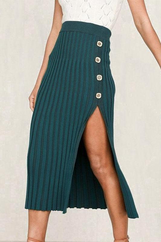 Robe Midi Fendue Vintage
