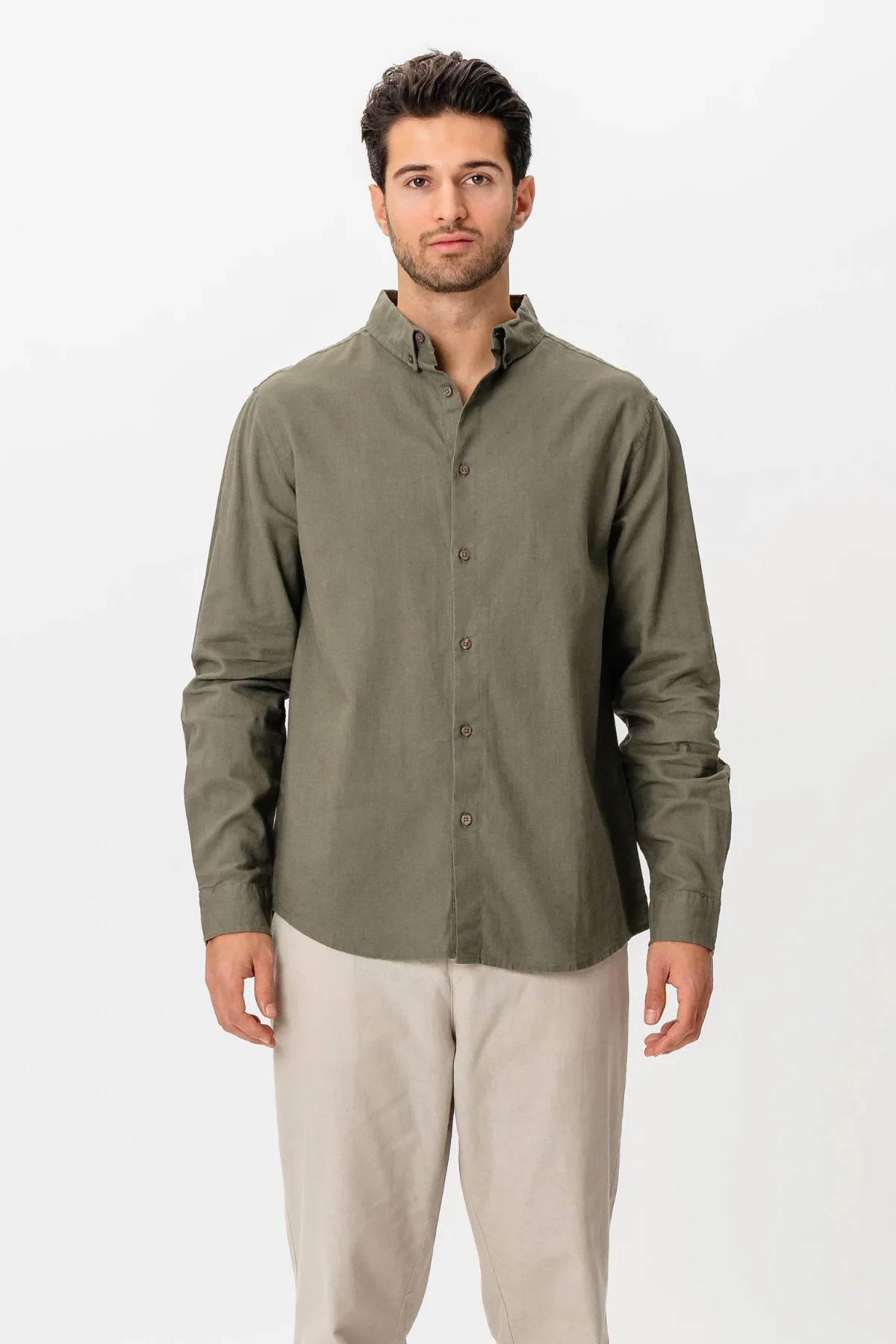 Chemise en lin - armée – Image 6
