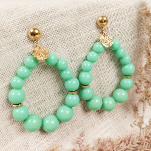 Boucles d’oreilles Créole Perles