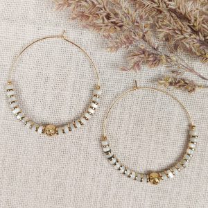 Boucles d’oreilles Pierres Blanches