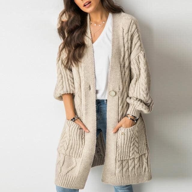 Cardigan Bohème Beige – Image 2
