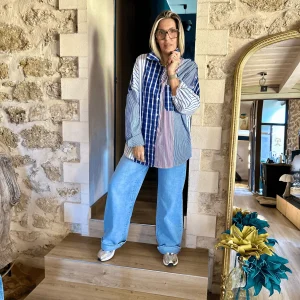 Chemise Alix Rayures Urbaines - Style Décontracté & Tendance