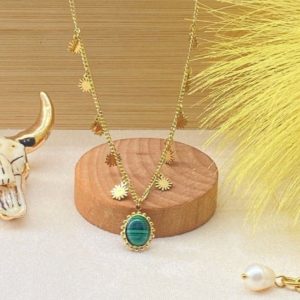 Collier Bohème Pierre & Étoiles