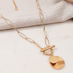 Collier Grosse Maille Pendentif