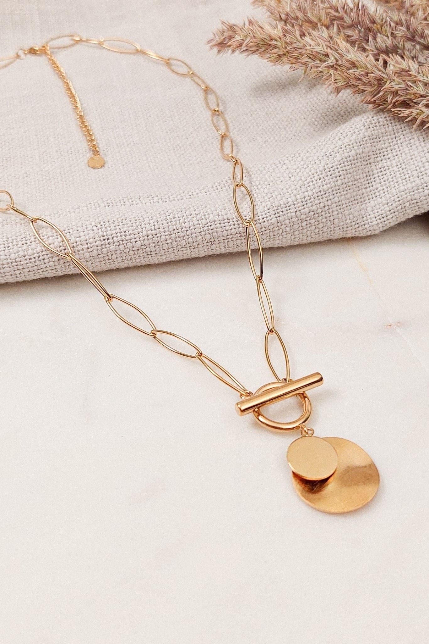 Collier Grosse Maille Pendentif