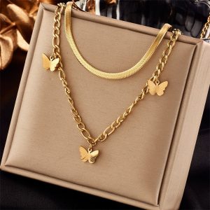 Collier Papillon Dorée