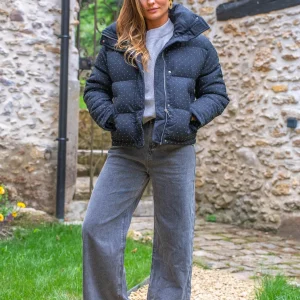 Doudoune à strass sans capuche Daisy