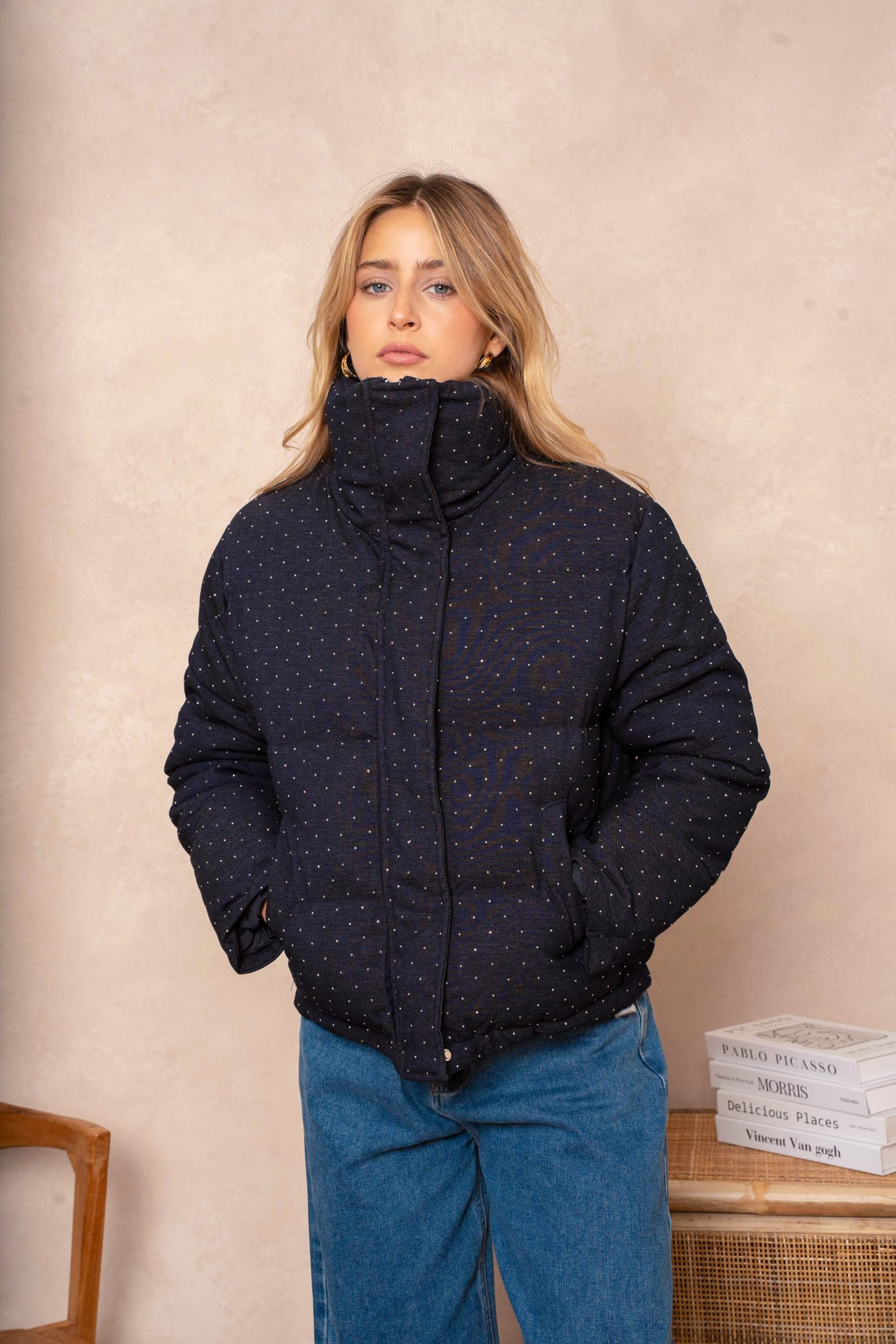 Doudoune à strass sans capuche Daisy – Image 3