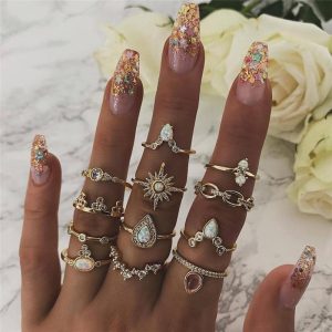 Ensemble Bague Bohème Oriental