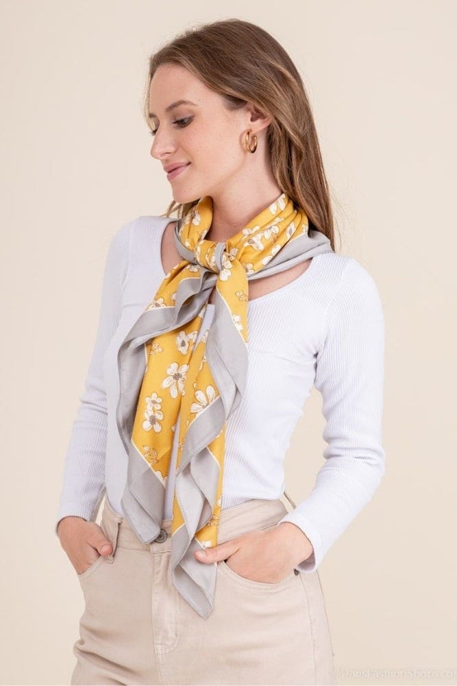Foulard Carré Bohème Fleur – Image 2