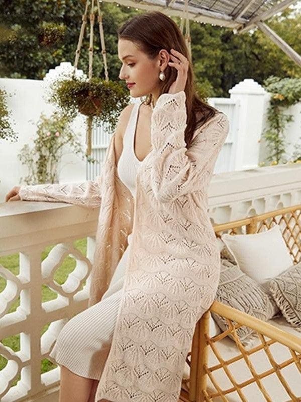 Gilet Bohème Long Tricot