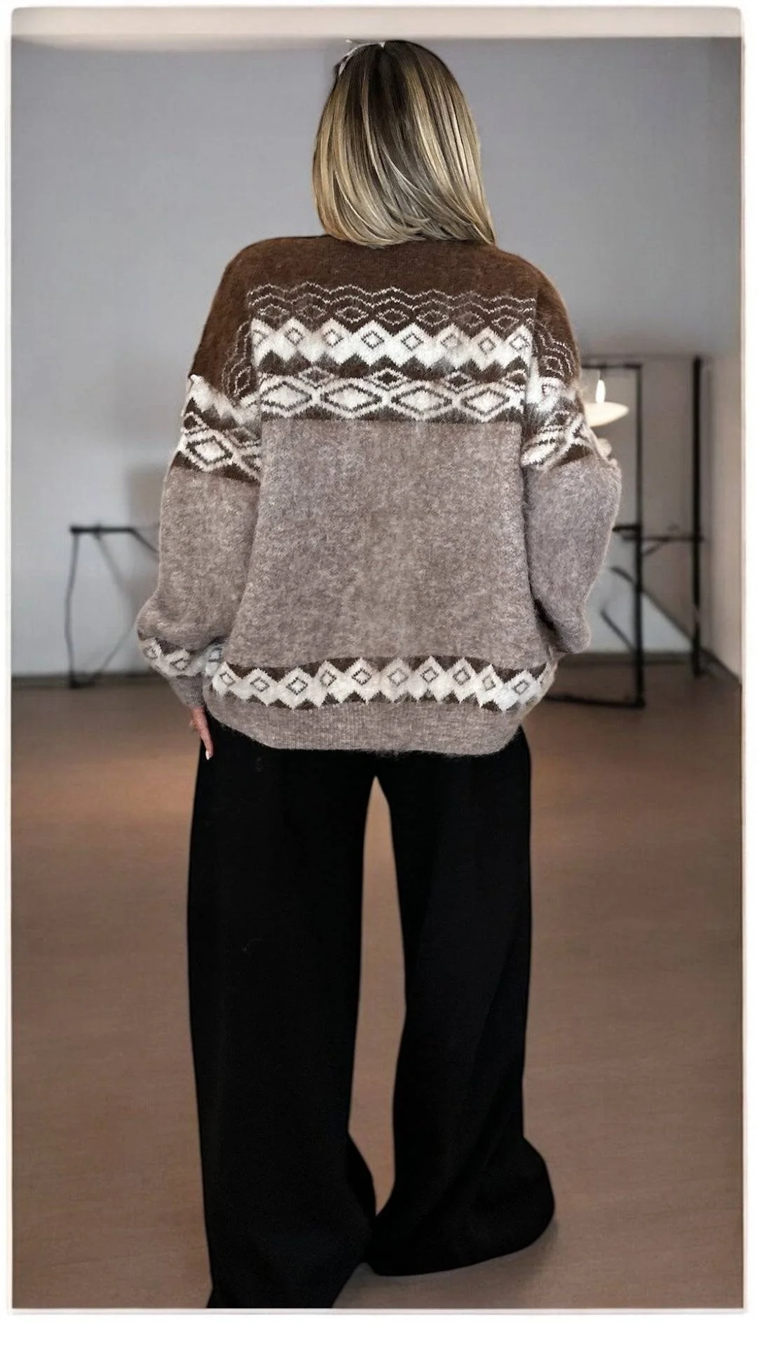 Gilet Jacquard femme - Tendance - Style Chic & Confort Aspen – Image 3