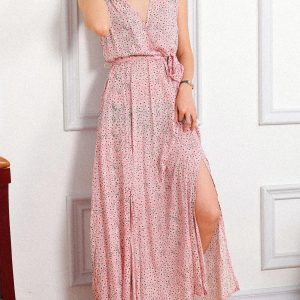 Robe Longue Bohème Chic Rose