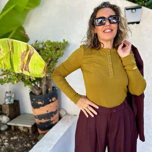 Top Myla manches longues chic et confortable en coton