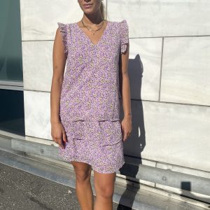 Blouse à col en v à col - citron meringue