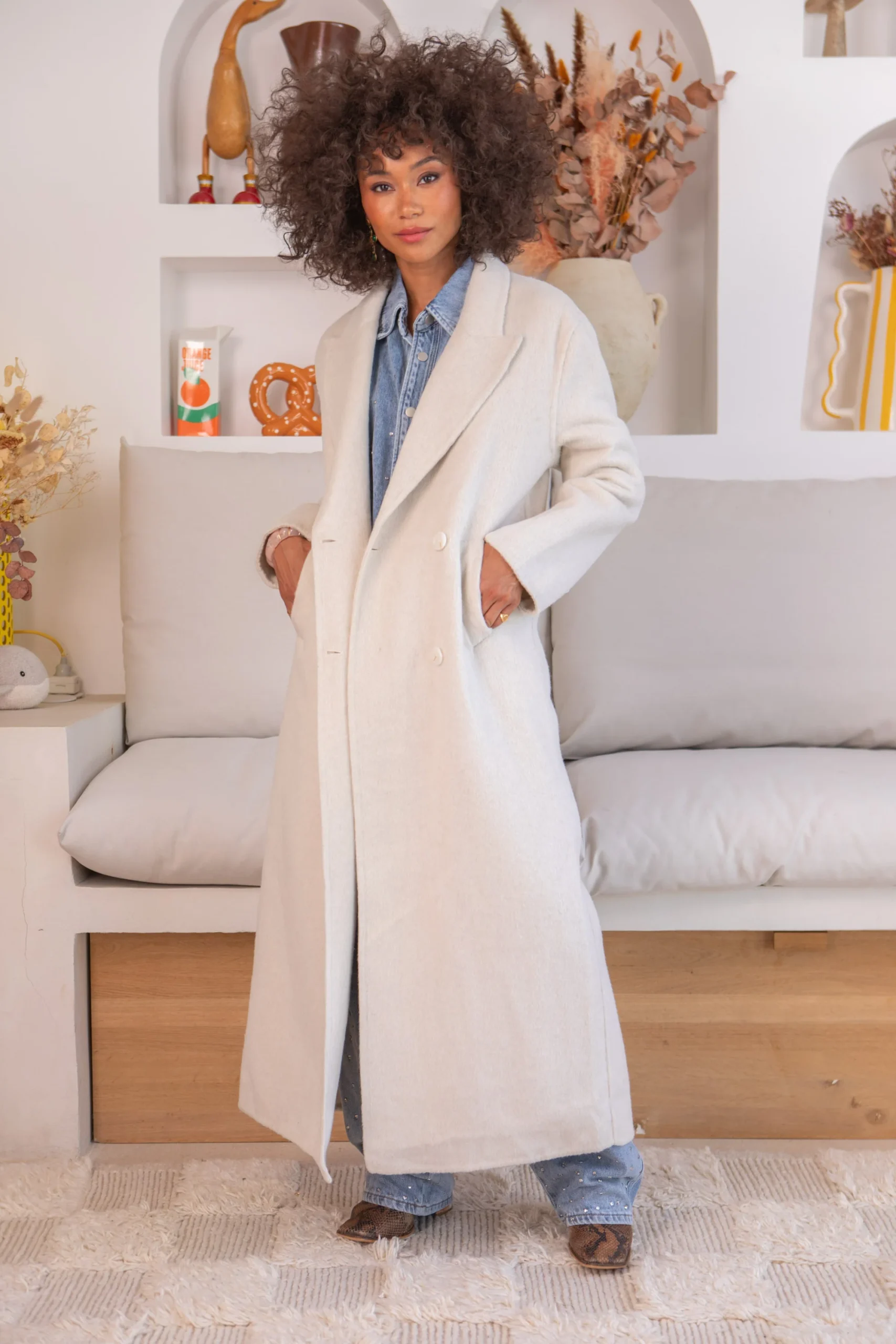 Manteau long en Laine Shilon – Image 4
