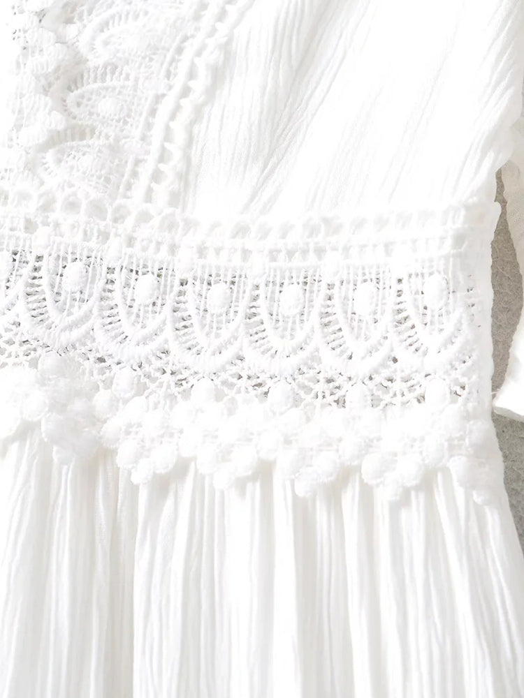 Robe Bohème Chic Blanche – Image 8