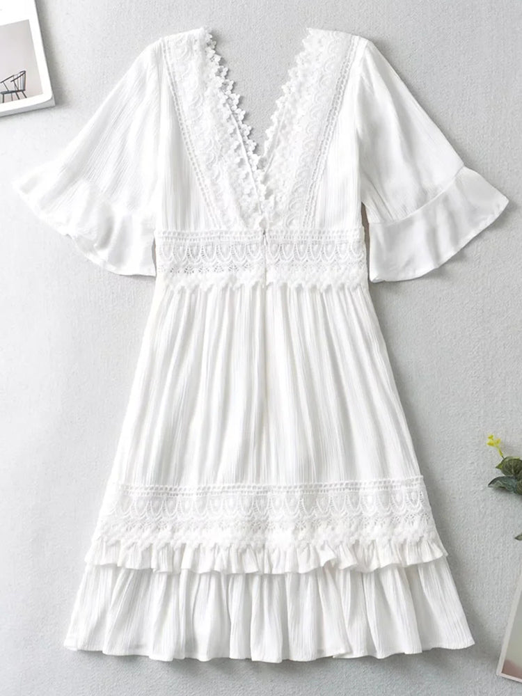 Robe Bohème Chic Blanche – Image 6