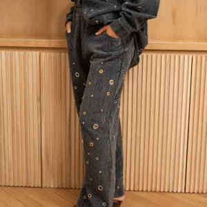 Pantalon Denim à œillets Sano