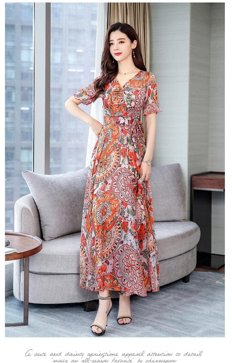 Robe Longue Fleurie Bohème – Image 7