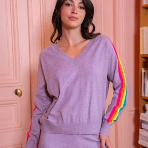 Pull col v arc-en-ciel Capsule